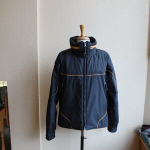 Vintage 90'sObermeyer Womens Black Orange ATC Detachable Hood Ski Jacket Size 14